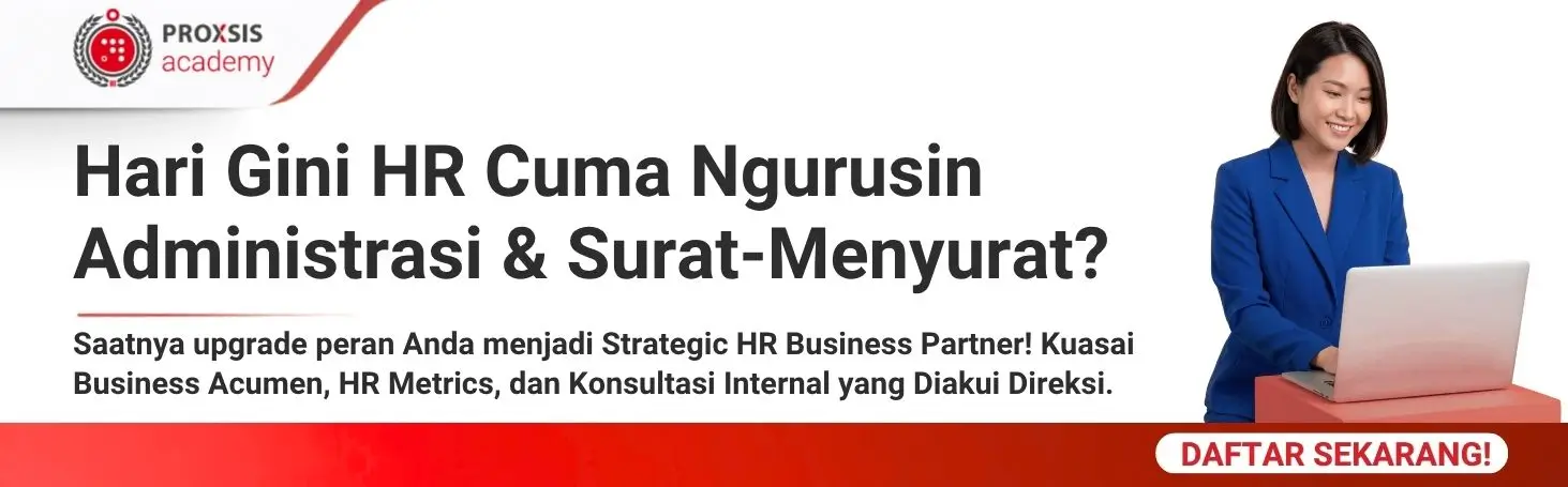 Banner investasi training HRBP perusahaan mulai Rp 4.500.000 untuk kelas online dan tatap muka