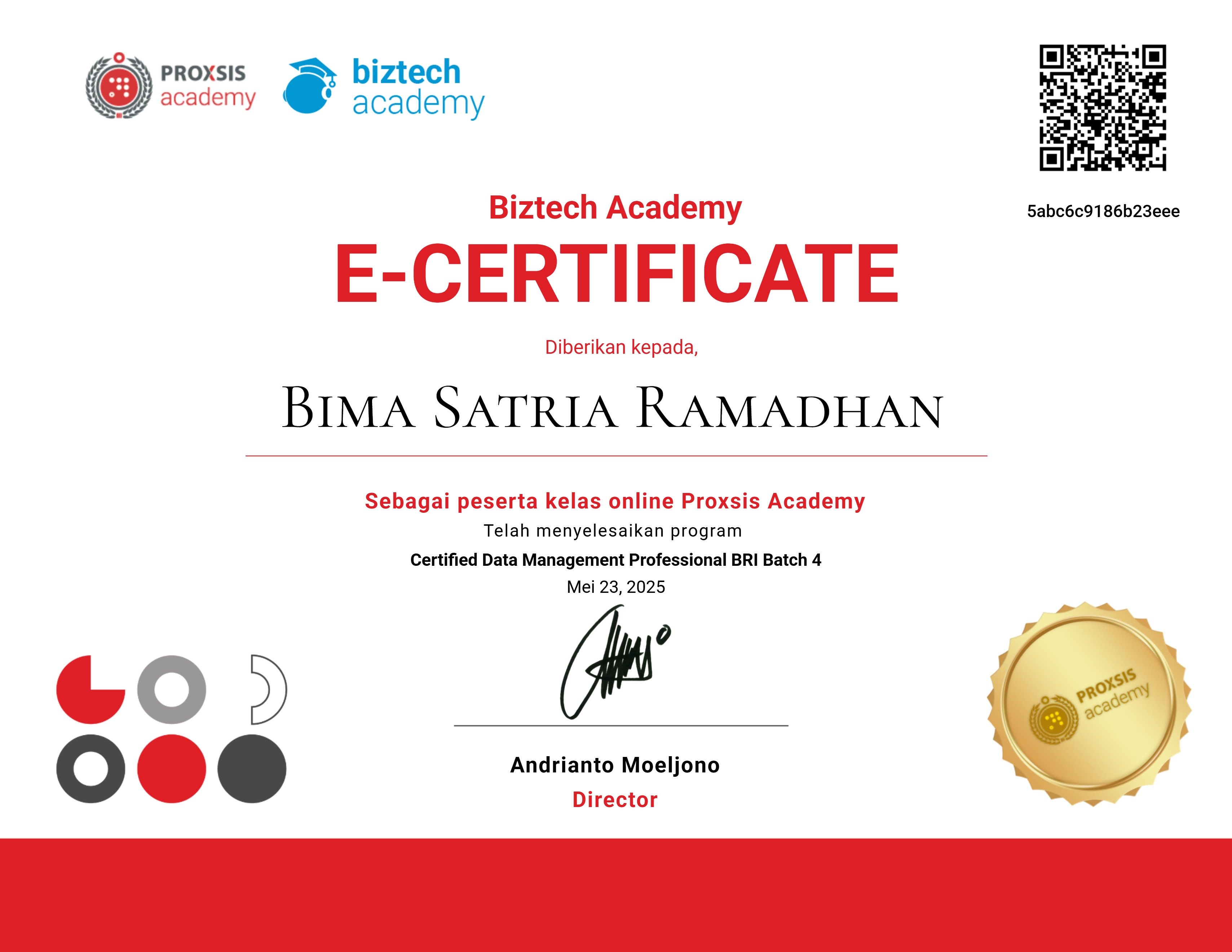 Certified Data Management Professional BRI Batch 4